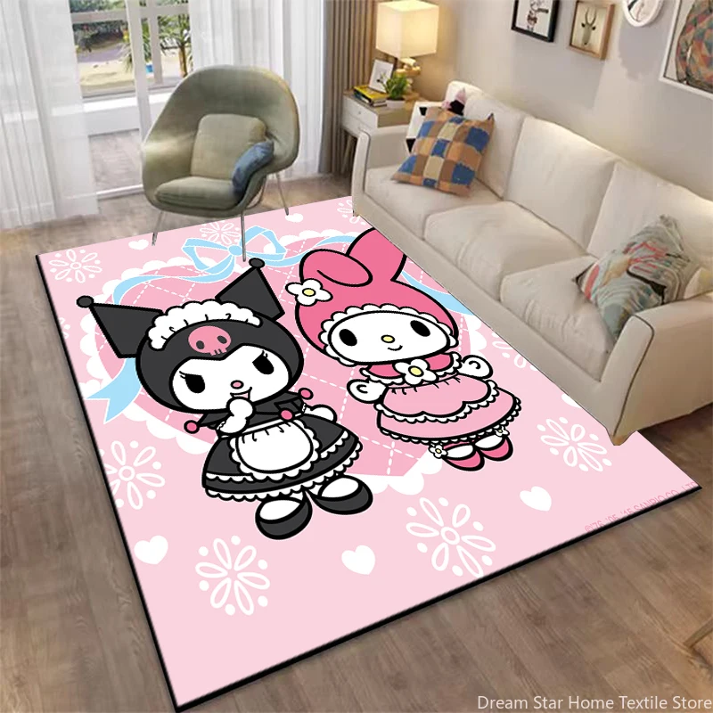 

Sanrio Kuromi Large Area Rug,3D Carpet for Home Living Room Bedroom Sofa Doormat Kitchen Decor,Non-slip Floor Kid's Mat Alfombra