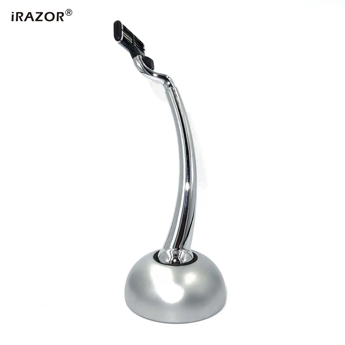 iRAZOR Men's Face Razor Set with Shaving Handle and Heavyweight Shaver Stand Holder for Father's Day Gift