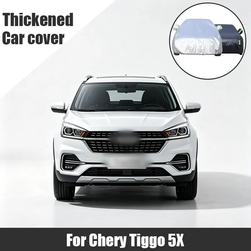 

For Chery Tiggo 5X Full Car Cover Side Zipper Design Waterproof Dustproof Sun Protection Outdoor Vehicle Cover