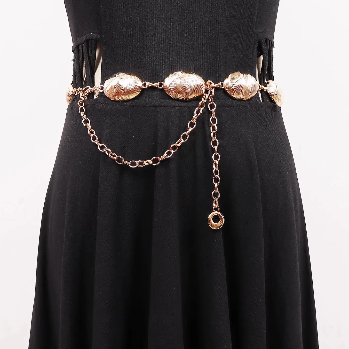 

Женские пояса с металлической цепочкой золотого, серебряного цвета, женское платье, корсеты, поясные ремни, украшения, узкий пояс R3178