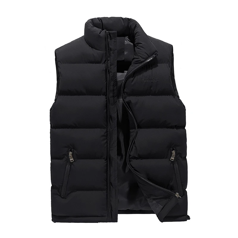 Men Vest Winter Jacket Casual Coat Warm Sleeveless Jackets Fashion Male Cotton-Padded Vest Windproof Outdoor Climbing Outwear