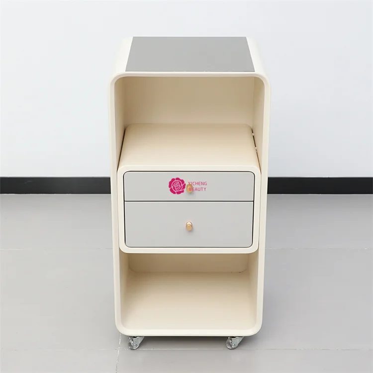 Yicheng Beauty Modern Barber Shop Storage Cabinet Hairdressing Tool Cabinet Hair Salon Dedicated Wood Hair Cutting Tool Cart