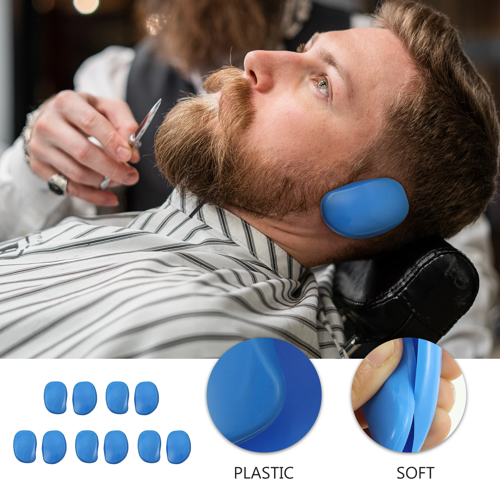 

10Pcs Hair Dye Ear Shields Premium Quality Plastic Ear Protectors No Smell Non-Toxic Light Weight Ideal for Frequent Use Hair