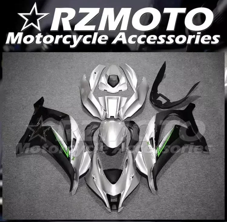 

4Gifts New ABS Full Fairings Kit Fit For KAWASAKI ZX-10R ZX10R 2016 2017 2018 2019 16 17 18 19 Bodywork Set Custom Silver