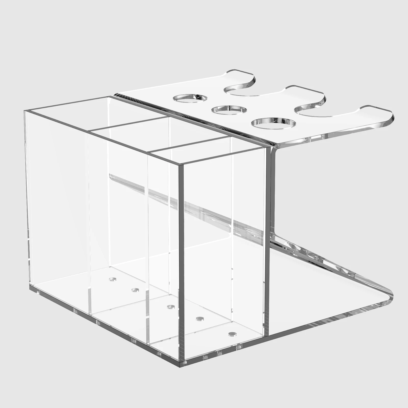 

Razor Holder Acrylic Razor Holder Stand Shaving Brush Stand with Slots Transparent Razor and Brush Stand Holder Multifunctional