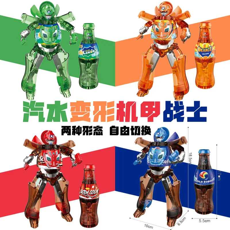 

Creative Soda Transformation Robot Cola Beverage DIY Transformation Doll Handmade Puzzle Children's Toy Gift
