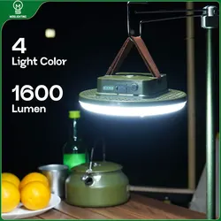 Luz LED ultrabrillante para acampada, lámpara de suspensión portátil recargable, succión magnética, luces de pesca al aire libre