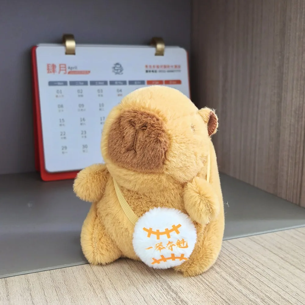 Multicolor Capybara Keychain Kawaii Pink Capibala 10-13cm Keychain Doll Kapibala Stuffed Animals Capibala Pendant Kids