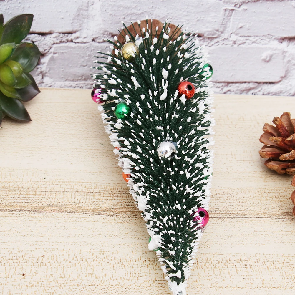 

2 PCS Mini Christmas Tree Table Top Trees Desktop Decoration Colorful Ornaments