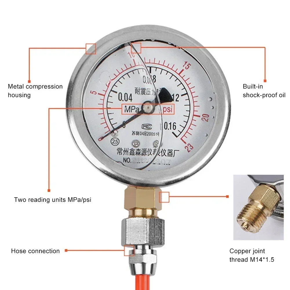 Sale Engine Cylinder Compression Pressure Tester Testing Gauge Gas Check Tool Kit Car Car Accessories