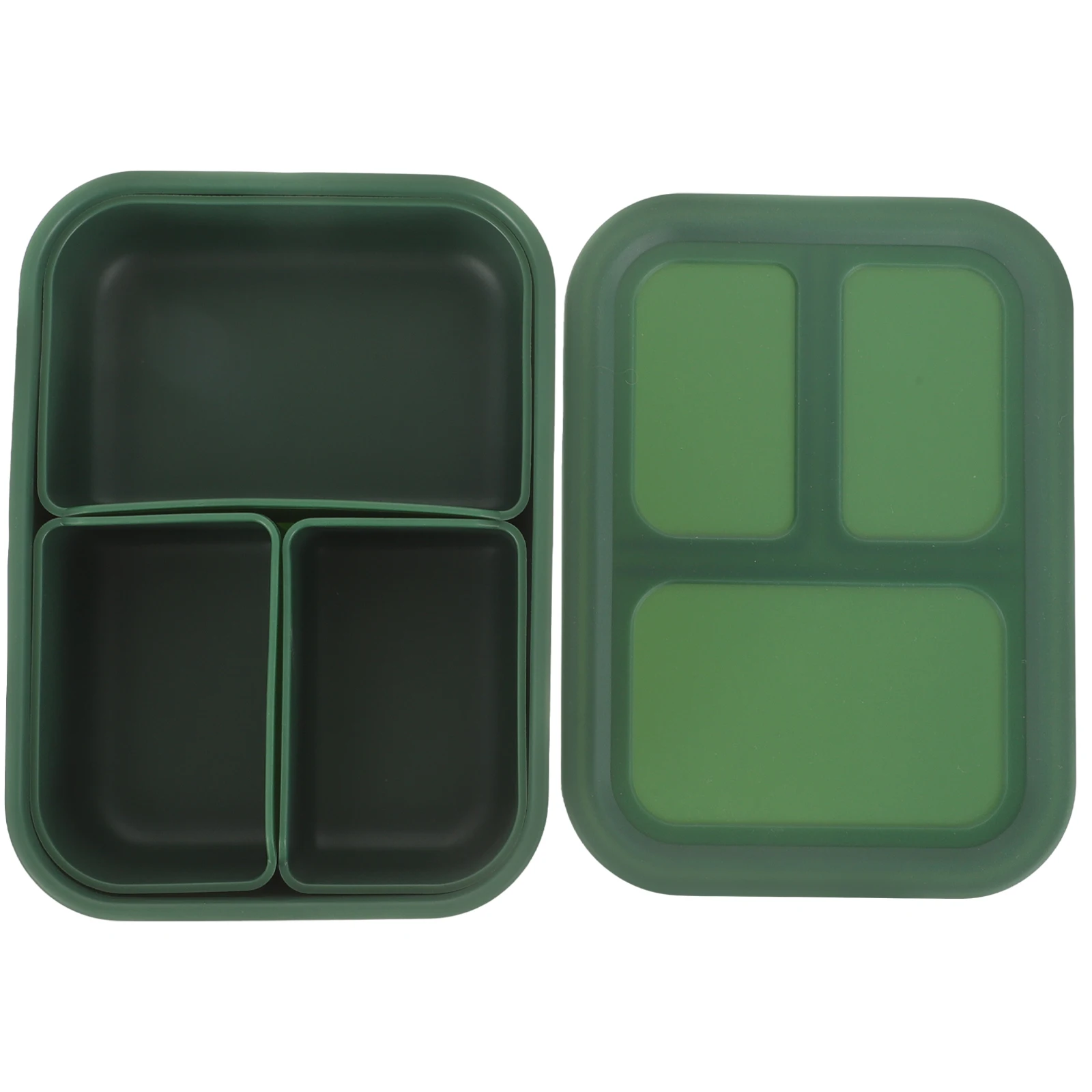 

Силиконовый ланч-бокс, разделенный герметичный контейнер для микроволновой печи, безопасный контейнер для обеда, портативная канистра для чая для чайных пакетиков