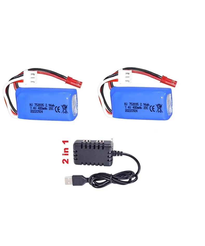 2S 7.4V 400mAh 20C  Li-po battery JST plug/USB for R/C drone R/C quadcopter R/C Air palne R/C helicopters R/C toys cars trucks