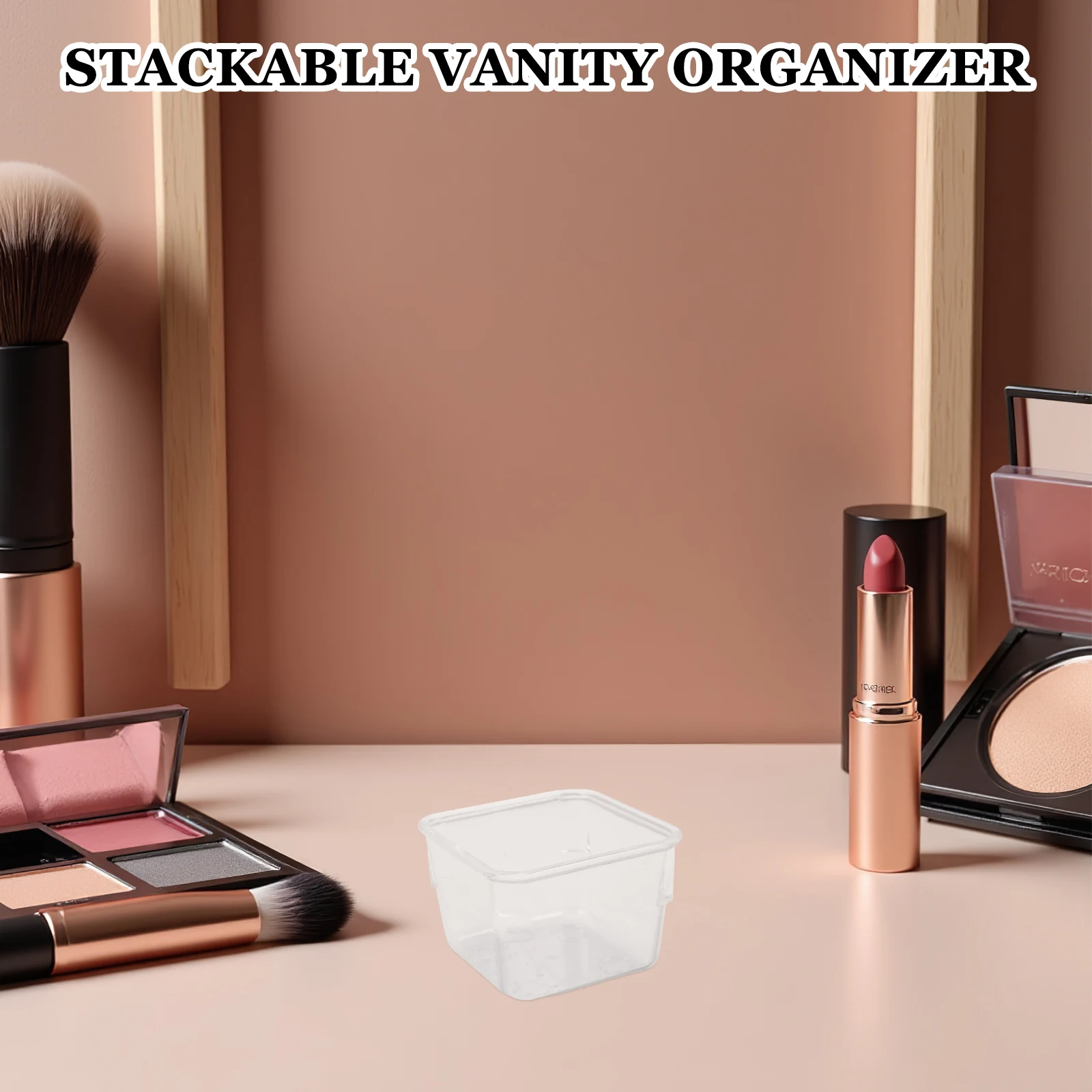 24Pcs Stackable Clear Plastic Makeup Organizer Drawers for Cosmetics Accessories Small Transparent Storage Bins Vanity