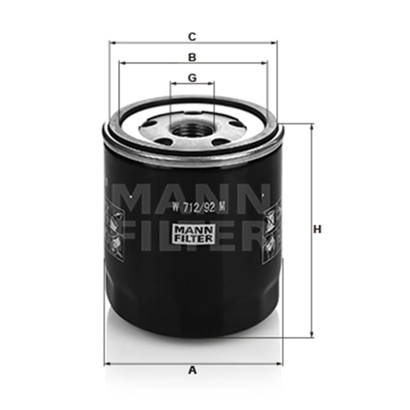 

Масляный фильтр MANNFILTER W712/92 / W712/92M / W712/95 подходит для VW Jetta Golf POLO Tiguan AUDI SKODA Octavia Superb Yeti 04E115561B