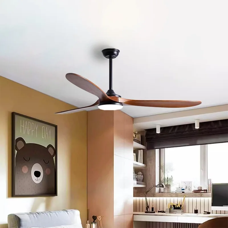 70inch Large Size Wood DC Ceiling Fan Industrial Fans With 24\W LED Light  And Remote Control Wood Fans For Home Ventilador Tech