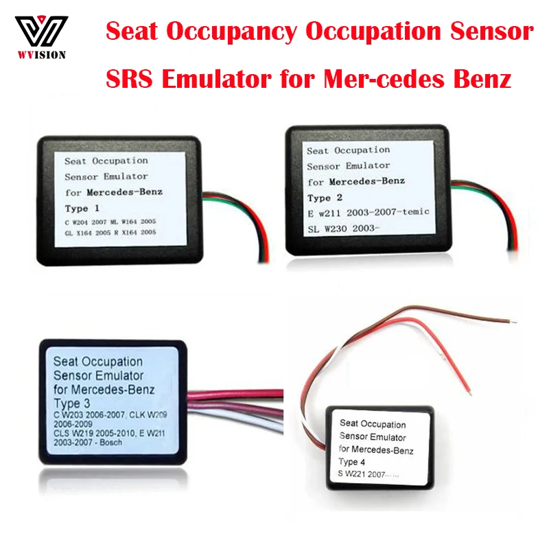 MB Seat Occupancy Occupation Sensor SRS Emulator for Mer-cedes Benz W203 W204 W209 W211 W219 W221 W230 W164 X164 2003-2010 Car