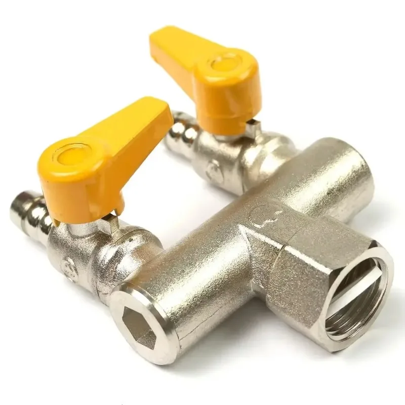 DN15 U/T/F/H Type Shape Natural Gas Valve Hot Water Ball Rotatable Interface Combinations Home Garden
