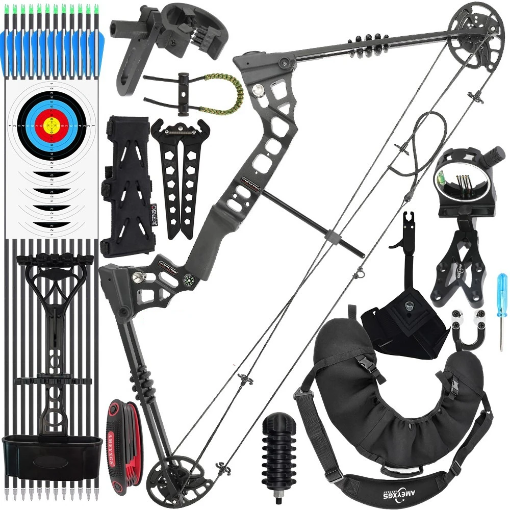 الرماية مجمع القوس مجموعة 20-70lbs السهم الصيد حزمة الكبار اطلاق النار الهدف قابل للتعديل الكبار الرماية السهم الهدف اطلاق النار #1