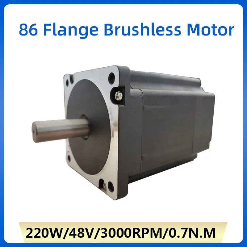 3000Rpm 48V DC QW86Y2H03L30220 86mm Square BLDC Motor 220W Brushless Motor with Hall-Sensor