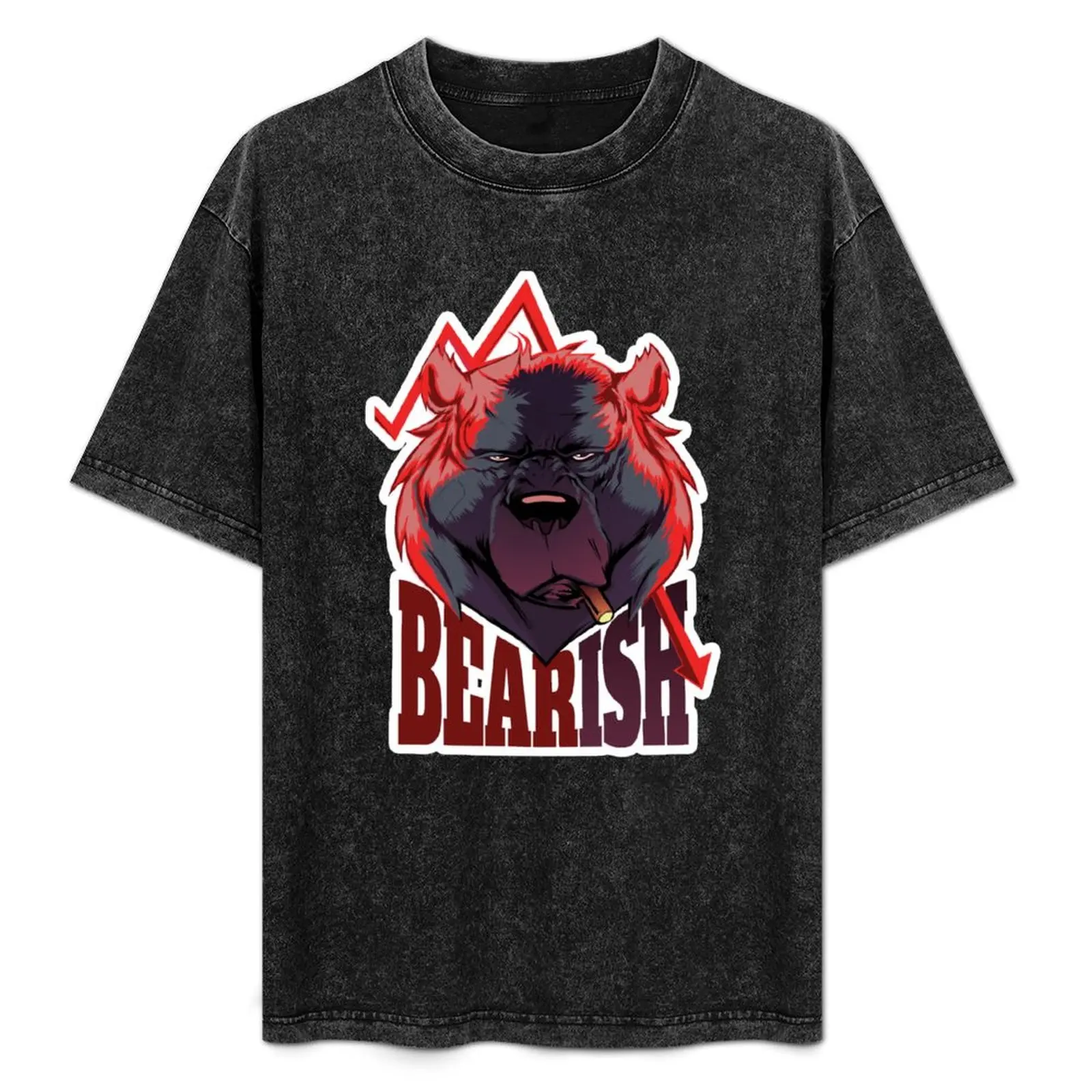 Bearish, bear market, trading T-Shirt Outdoor Work Short Sleeve Top