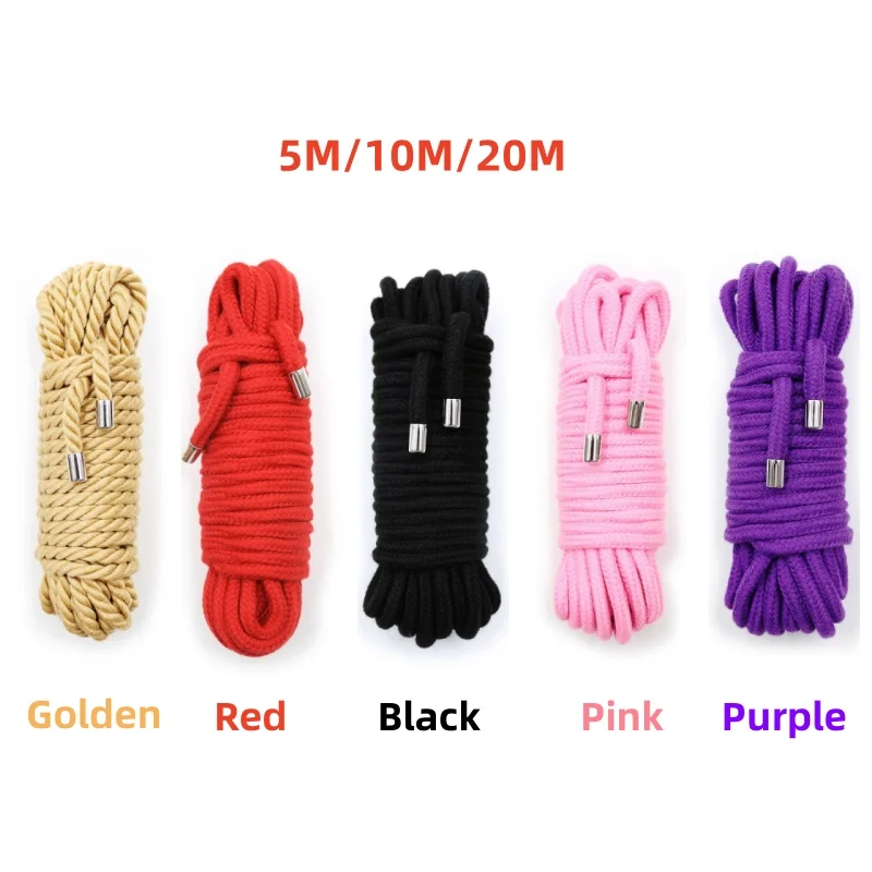 

5 Colors Exotic Shibari Accesories of Handcuffs Bondage Rope for Men Women Fetish Slave Role Play Binder Restraint Touch Fun