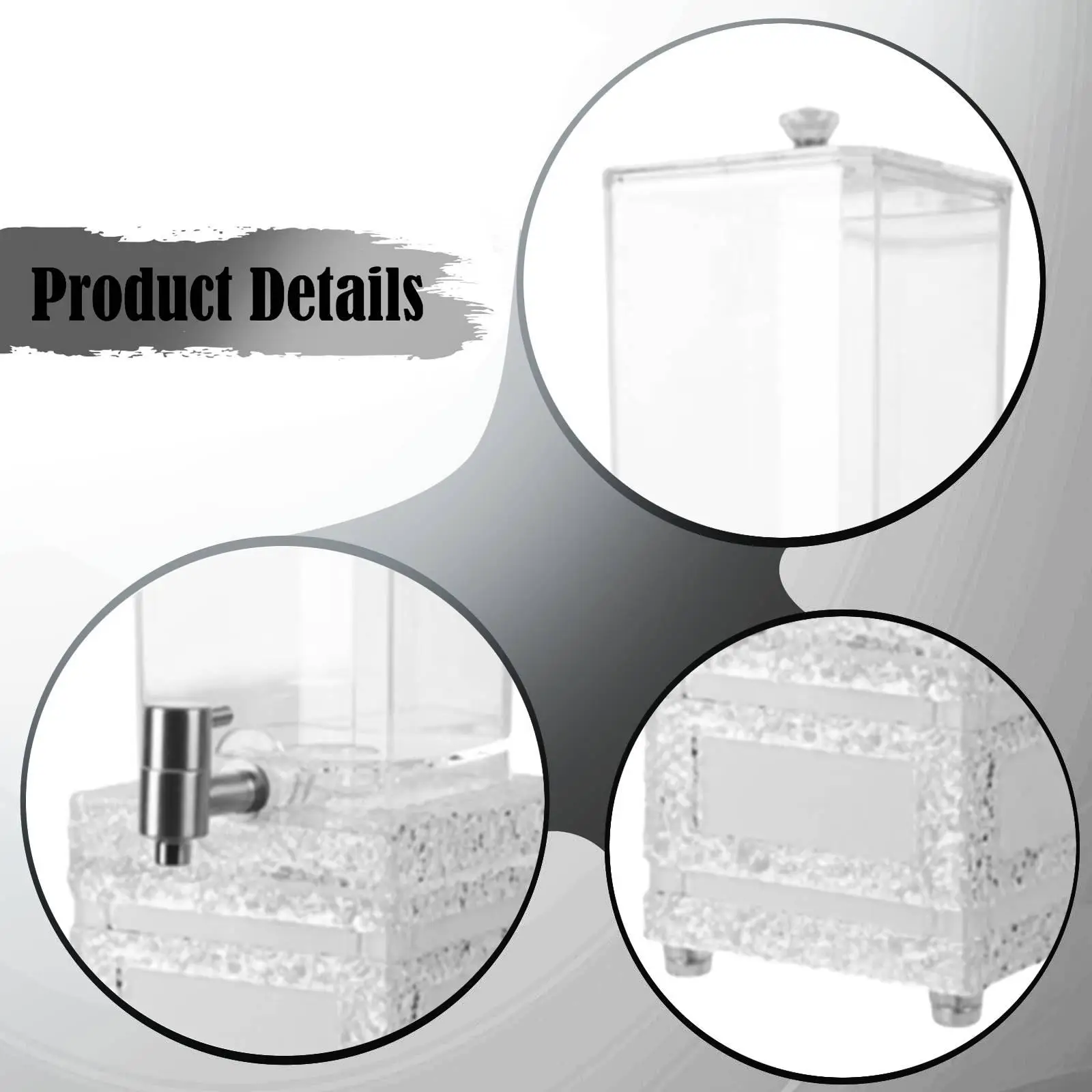 Beer Tower Integrated Tap 3L Portable Acrylic Sturdy Stand Beer Beverage Dispenser, with Spigot for , Cocktail Wall Party