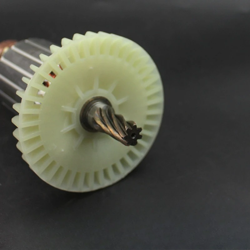 7-Tooth Copper Armature Rotor for 3501 L801 355/350 Cut Off Saw, Metal Cutting Machine Motor Replacement