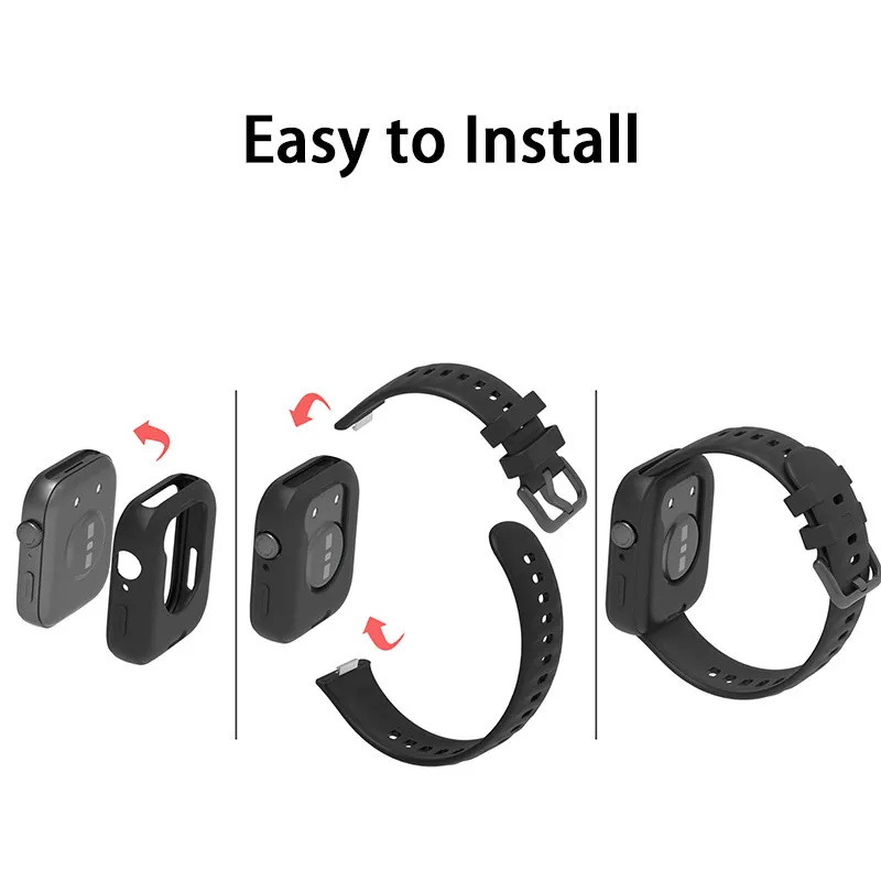 Silicone Case for Huawei Watch Fit 3 Protection Shell Bracelet Replacement Strap for Huawei Fit3 Protective Case Cover