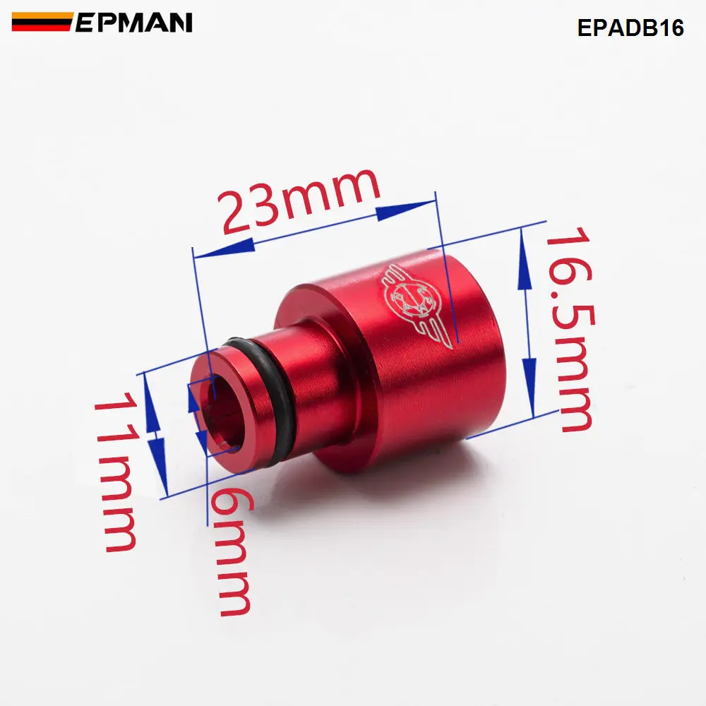 EPMAN 4PCS Billet Aluminium Fuel Injector Adapters Install To B16 B18 B20 D16 K20 K24 Engine For Honda Acura EPADB16