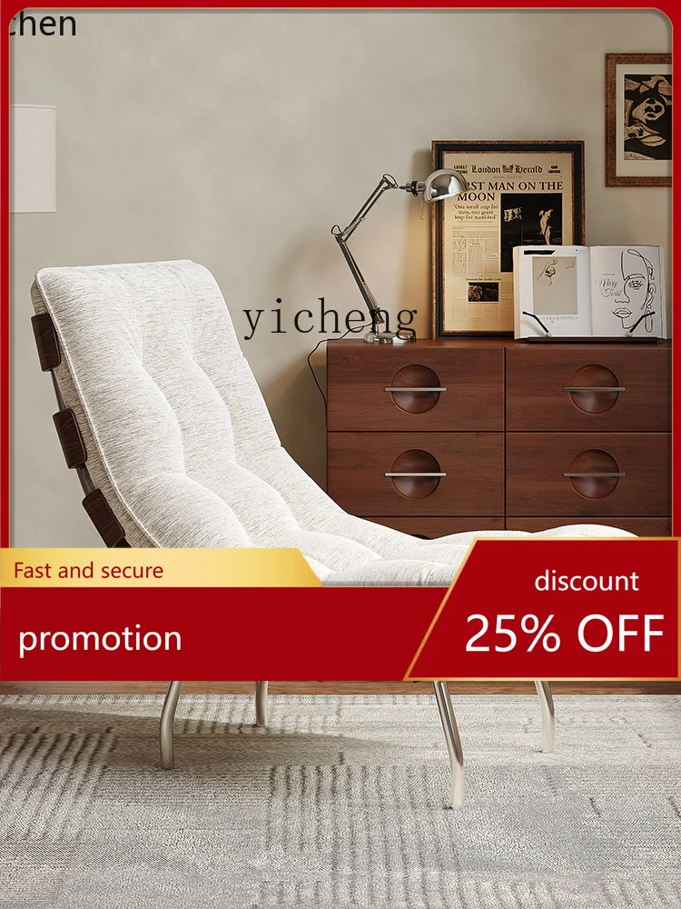 ZML  Furniture Stainless Steel Chenier Fabric Recreation Chair Sofa Chair Single