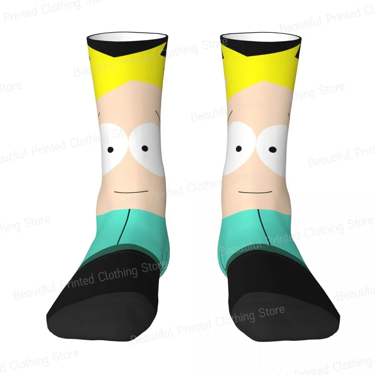 S-southpark Theme Butters Stotch Men Women Round neck Socks Outdoor Novelty Spring Summer Autumn Winter Stockings Gift