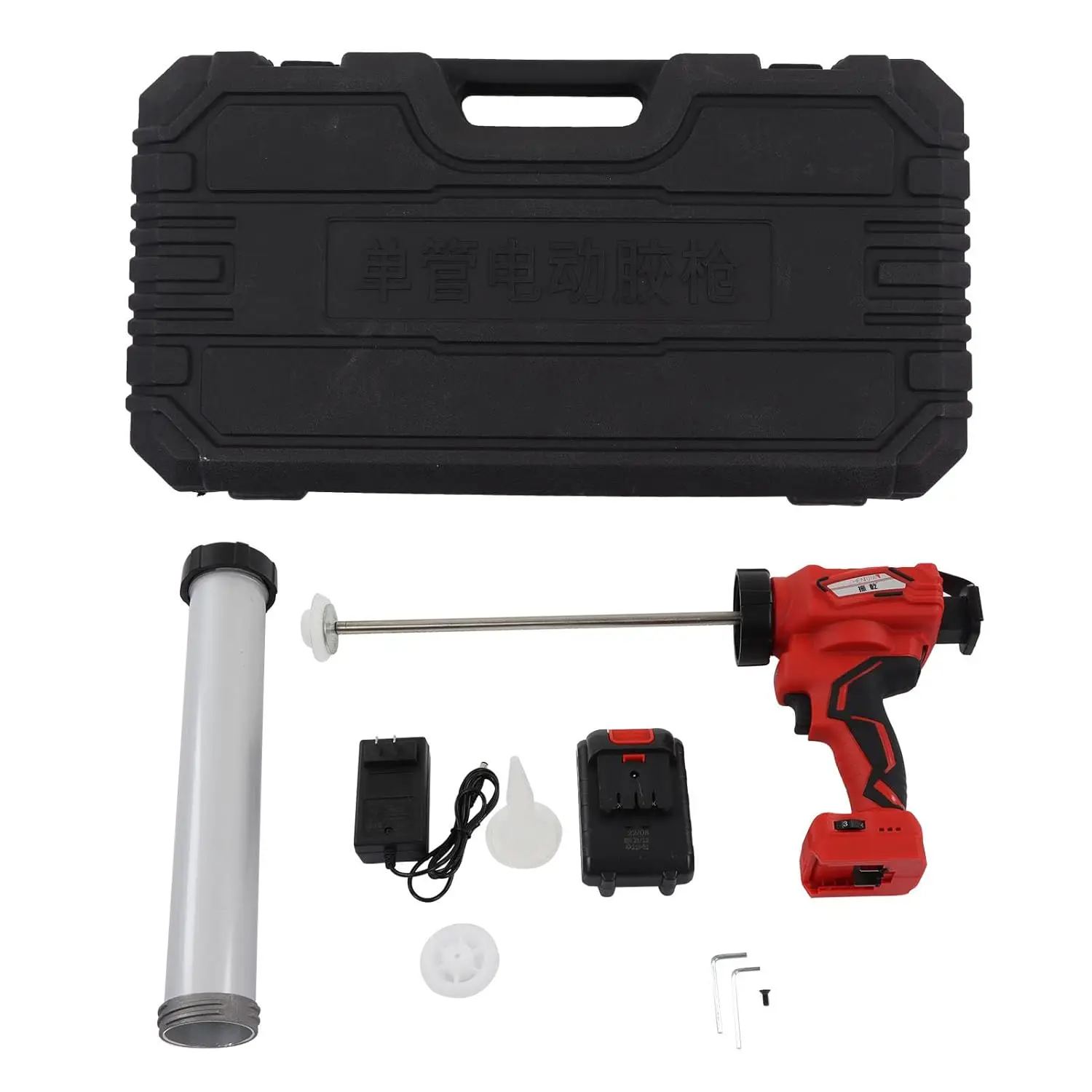 Caulking Gun Kit, Cordless Caulking Gun Battery Powered Us Plug 110‑240v for Caulking, Filling, Sealing and Insulating Small Gap