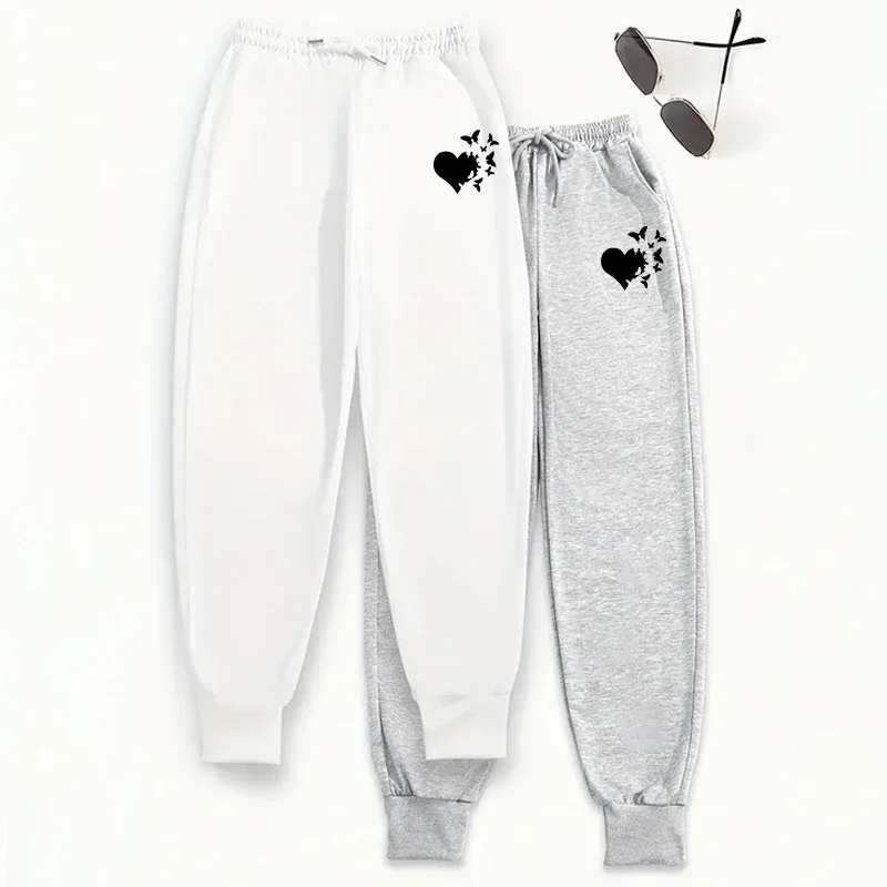 ชุดเซ็ต 2 ชิ้น กางเกงจ็อกเกอร์ผู้หญิง ปี 2025 แพ็ค 2 ตัว กางเกงสเวตแพนท์สีพื้นลำลอง กางเกงเลานจ์ใส่สบายสำหรับฤดูใบไม้ร่วงและฤดูหนาว กางเกงออกกำลังกายกลางแจ้งทรงสปอร์ต