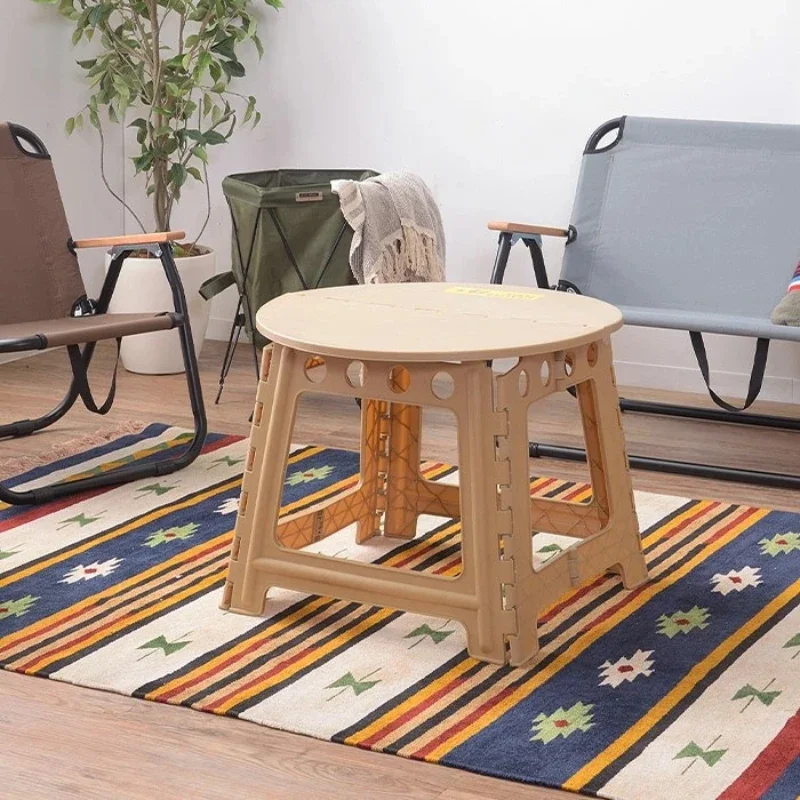 Exquisite Plastic folding table Outdoor portable picnic camping table Household low table Multifunctional round table Durable