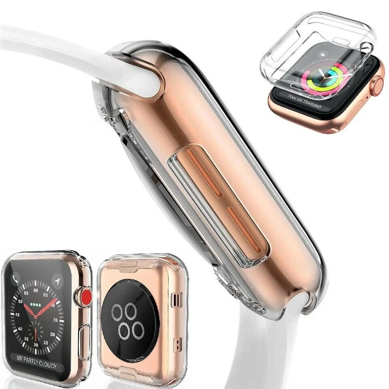 TPU Zachte All-Inclusive Scherm Beschermhoes Voor Iwatch Serie 4 3 2 1 38/42Mm Beschermer Volledige Hoes Met Schermbescherming