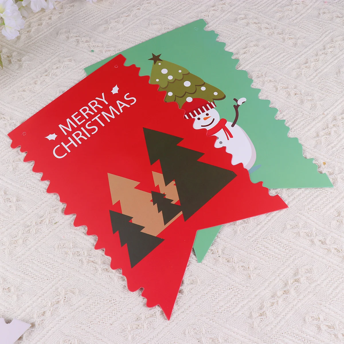 

Christmas Bunting Double Sided Colorful Party Banner Decorations For Wedding Carnival Racing Sports Events Home