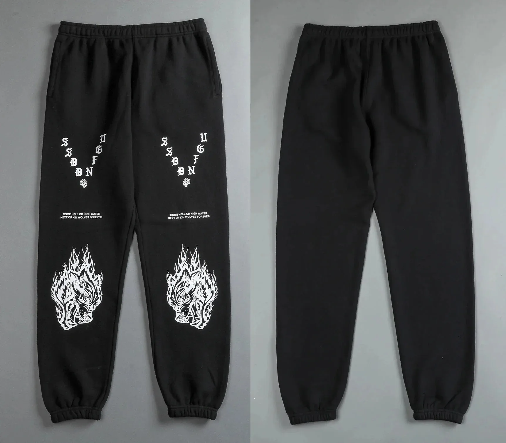 INAKA DARC Wolves Joggers Street Pants casualowe ciepłe typu Oversize workowate spodnie Oversize z bawełny spodnie gimnastyczne wiosenne jesienne