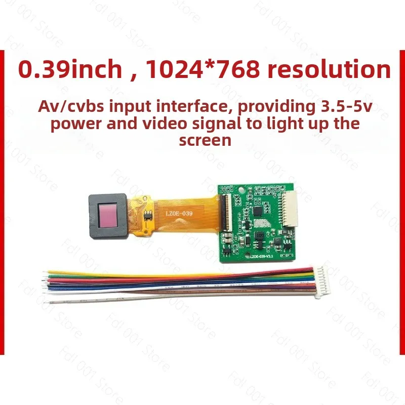 The 0.39-inch thermal imager shows that the optical magnification of the device is approximately 20X.