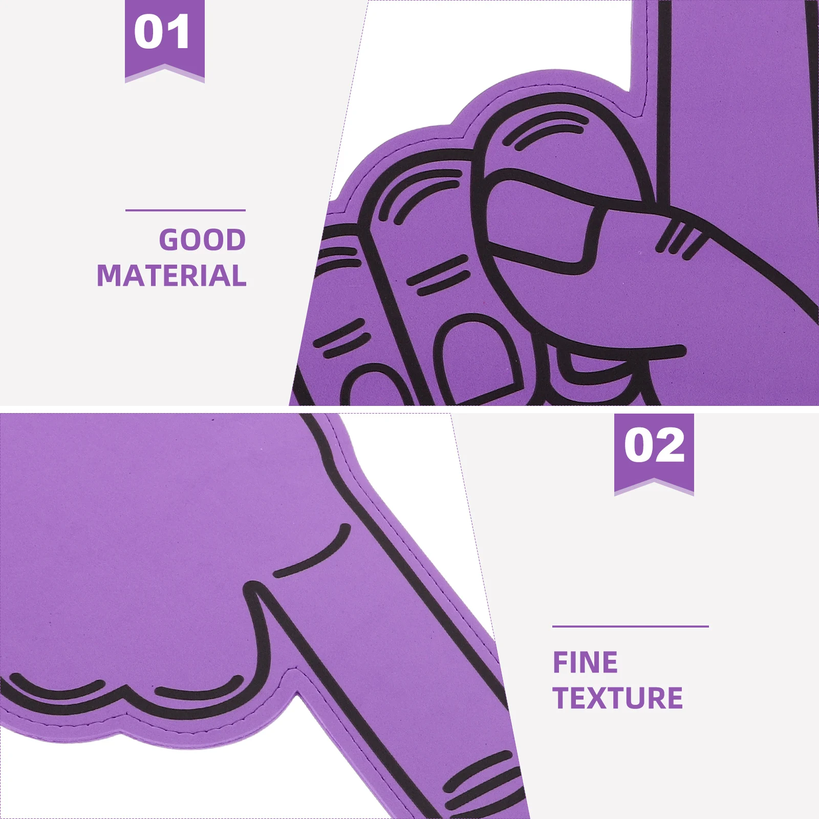 4 قطع من إصبع الإسفنج العملاق خفيف الوزن من إيفا للمناسبات الرياضية وحفلات الهتاف المدرسية وإكسسوارات اليوم التشجيع #3