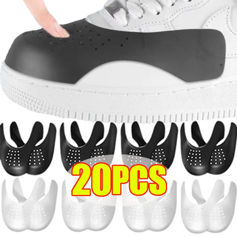 2/20Pcs Schuhe Zehen Schild Anti-falten Sneaker Falten Schuhe Unterstützung Kappe Kappe Sport Schuh Kopf Schutz schild Einlegesohlen Einfügen Pads