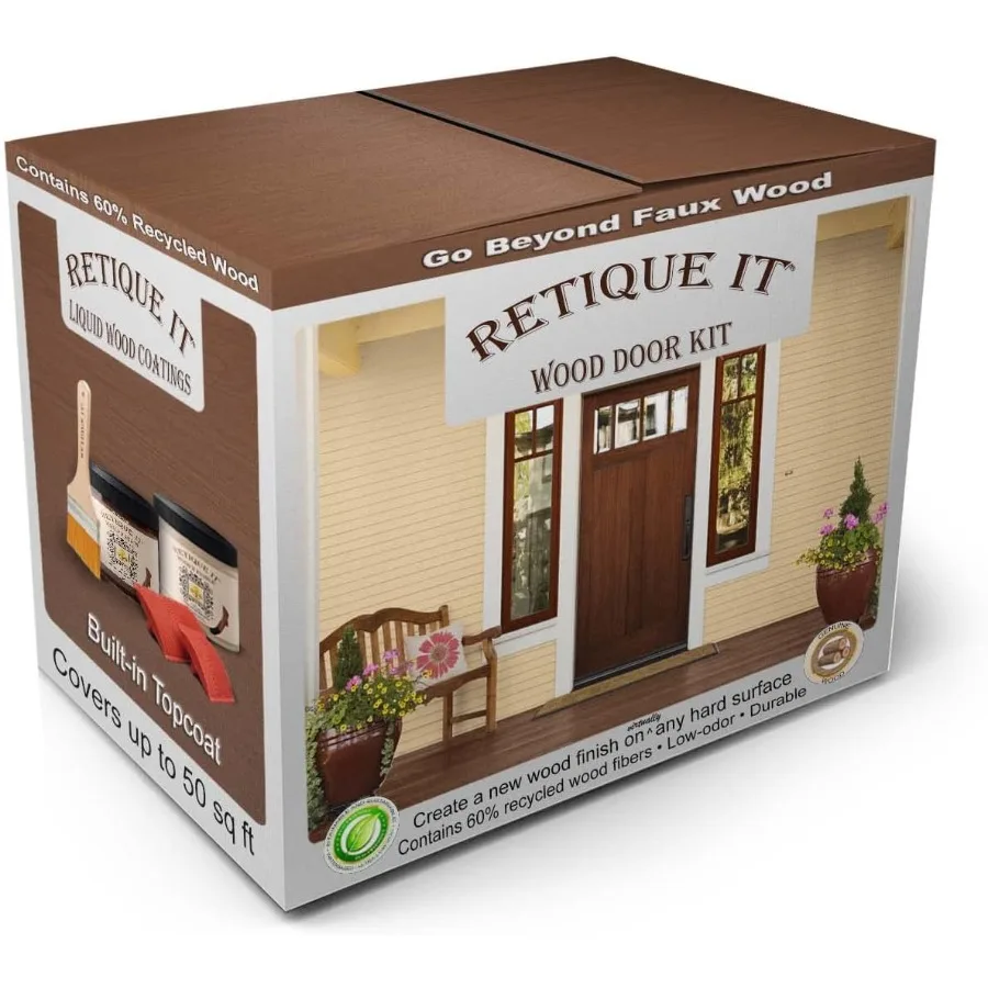 

Комплект входной двери с отделкой дерева для реалистичной эстетической привлекательной покраски праймер и гелевое пятно на основе жидкой древесины со встроенным рисунком