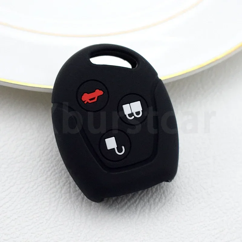 Silicone Car Key Case Cover Remote Shell Fob For Ford Focus 2 Mk2 Transit Ka Fusion C-MAX S-MAX Fiesta Mk7 Mk5 Mk6 Mondeo GALAXY