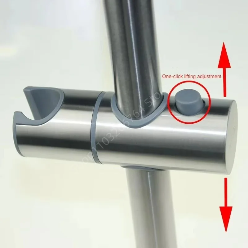 ABS Shower Head Holder Universal Adjustable 18~25mm Chrome Shower Rail Holder Bathroom Accessories Shower Mounting Brackets