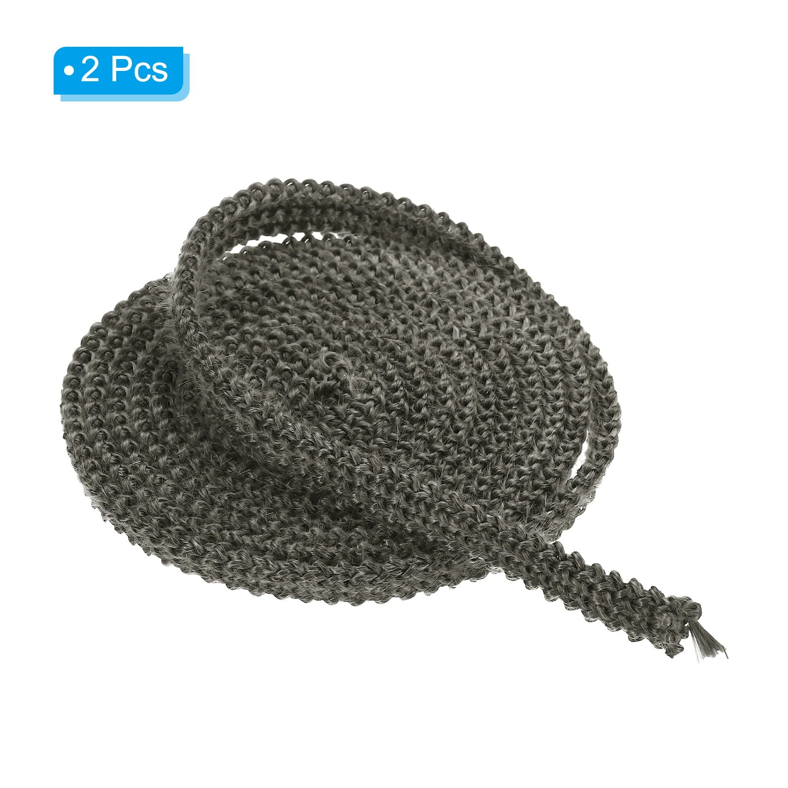 Wood Stove Gasket, 2 Pcs Graphite Fiberglass Flat High-Temperature Resistance Seal Rope for Stoves Fireplace Door