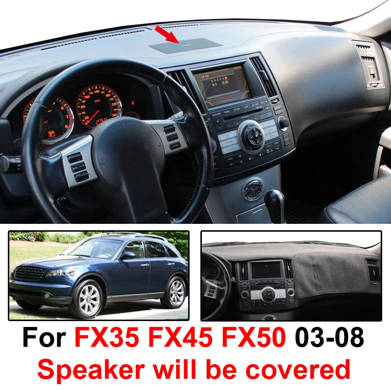 Xukey Dashboard Cover Dashmat Dash Mat Sun Shade Dash Board Cover Fit For Infiniti FX35 FX45 FX50 2003 2004 2005 2006 2007 2008