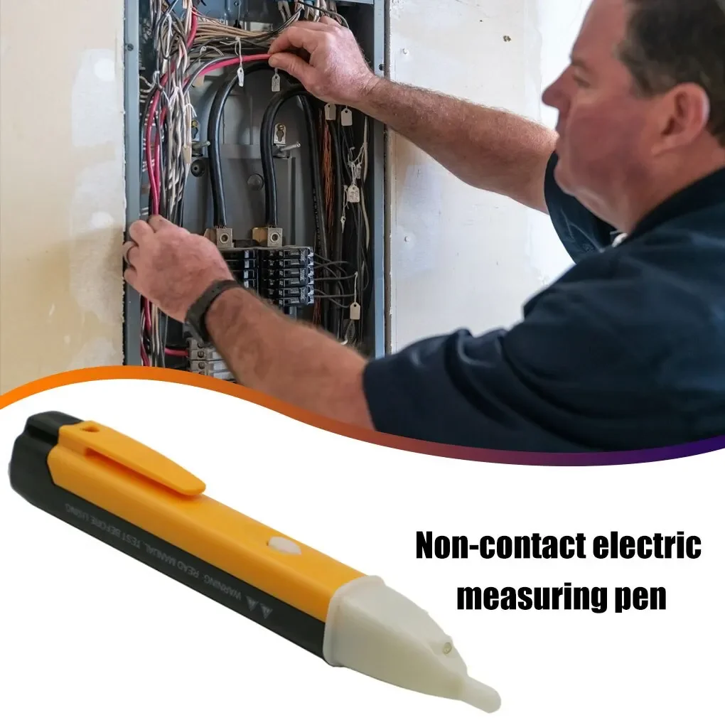 Non-Contact Current Tester LED Portable AC Induction Tester Measurement Electricity Pen by Checking Zero Fire Wire Sensitivity