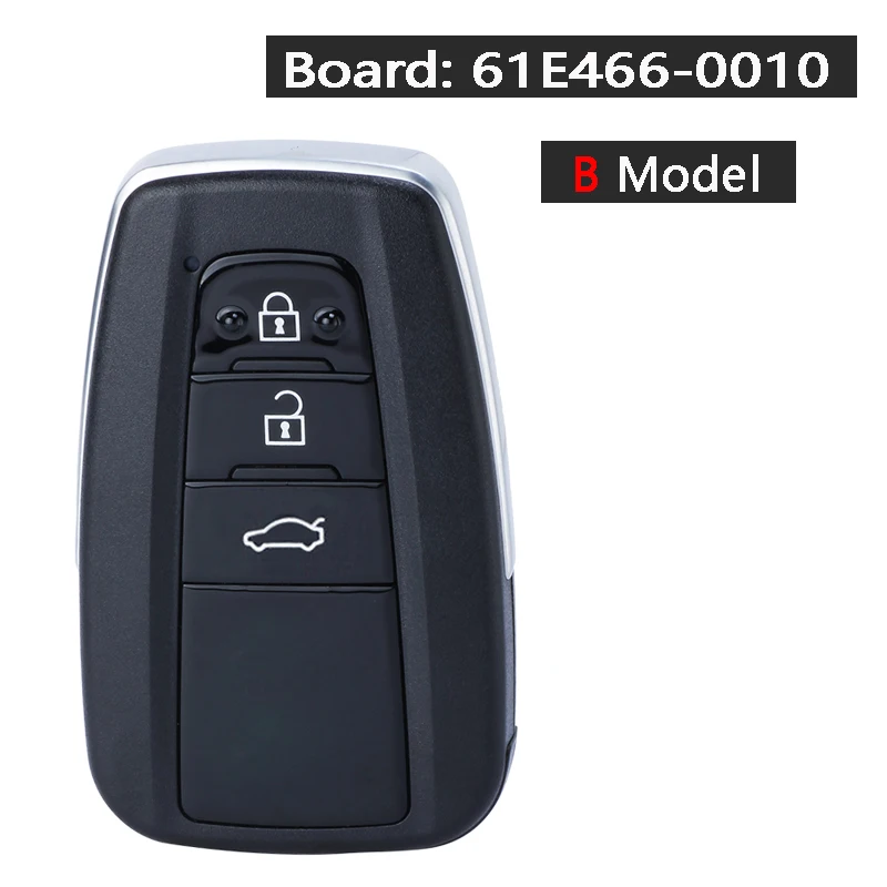 KEYECU FCC ID: B2U2K2R Board: 61E466-0010 8990H-02040 433MHz 4A Chip Smart Card Afstandsbediening Sleutelhanger voor Toyota Corolla 2019 2020 2021