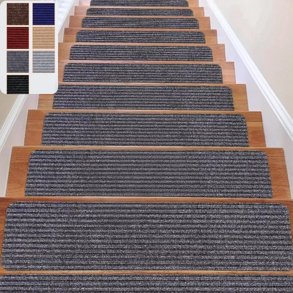 1PC 100X20cm Stair Treads Non-Slip  Carpet Stair Runner for Indoor Wooden Steps with Backing & Anti-Skid Surface