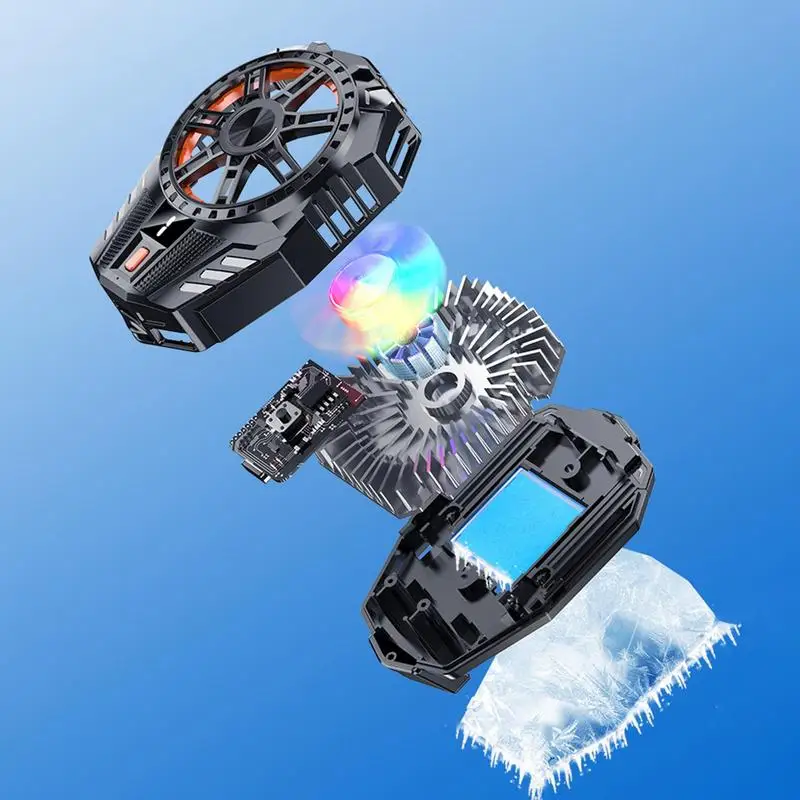Phone Cooler Cellphone Cooler Portable Computer Cooling Fan Rechargeable Phone Cooling Fan For Game Tablet Temperature Control