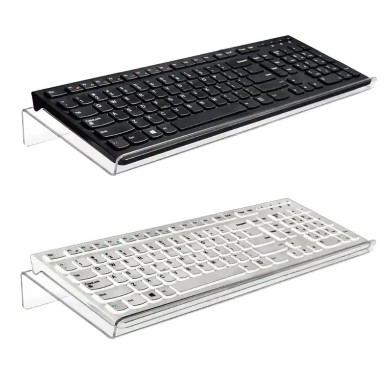 Acrylic Tilted Computer Keyboard Stand for Easy Ergonomic Typing Keyboard Tray